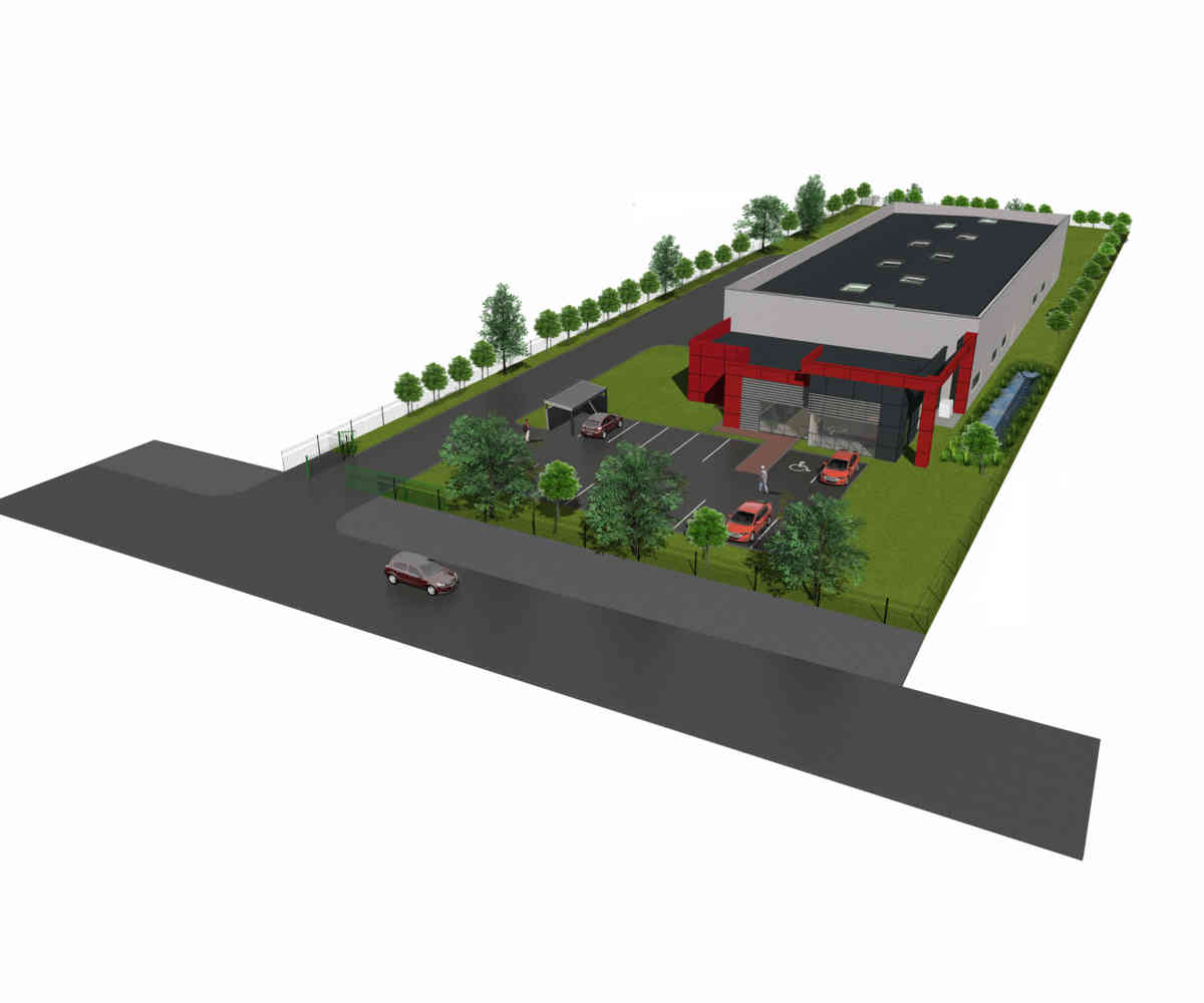 Maquette de construction du bâtiment industriel ITS Fluides